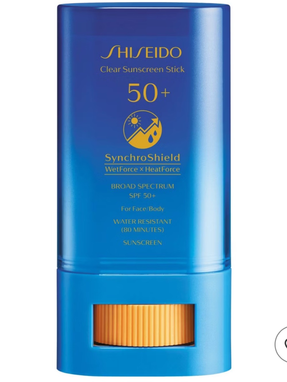 BNWT Shiseido CLEAR Sunscreen Stick SPF 50+ .7oz wet force/heatforce technology